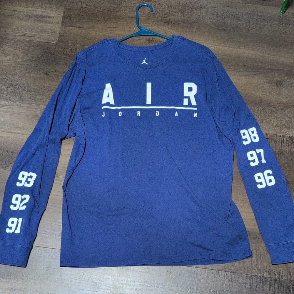 Jordan Long Sleeve AIR Tee - Blue & White